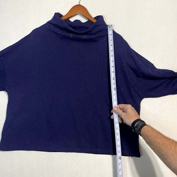 Fabletics Demi Lovato Midnight Blue Mock Neck Pullover Sweatshirt - Size XXL - Picture 7 of 9